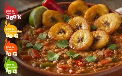 Lentejas a la Mexicana con Plátano Macho: Sopa Completa y Reconfortante